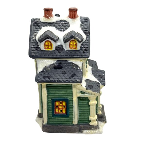 Cobblestone Corners 2003 Victorian Two-Story House Christmas Village Building - Picture 4 of 9